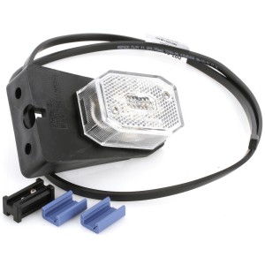 LED gabarītlukturis Flexipoint, balts, elastīgs stiprinājums ( novietojams sānos, 1m kabelis)